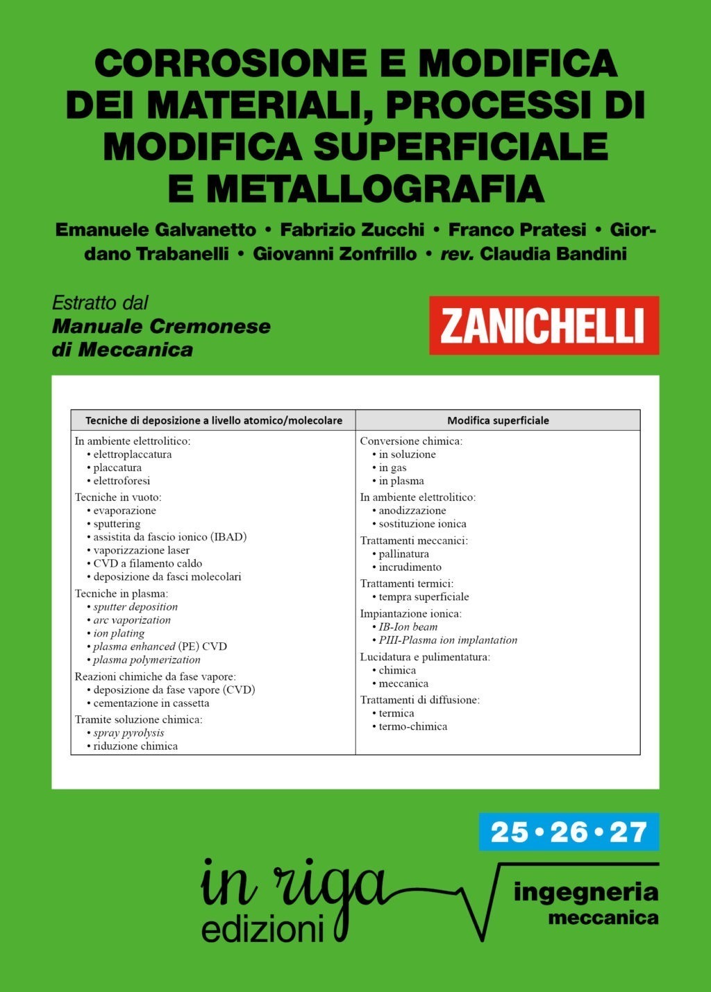 Emanuele Galvanetto, Corrosione e modifica dei materiali - Ebook in formato Kindle