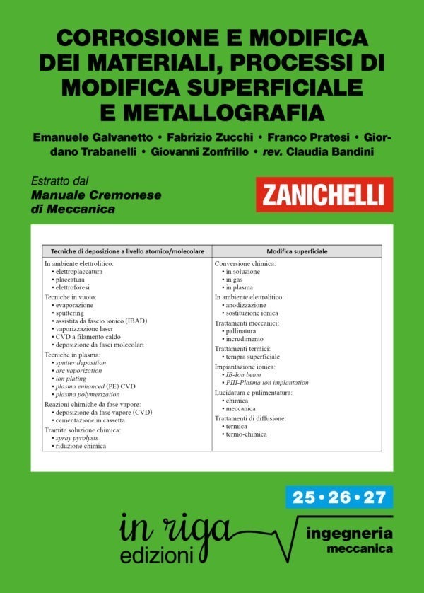 Emanuele Galvanetto, Corrosione e modifica dei materiali - Ebook in formato Kindle