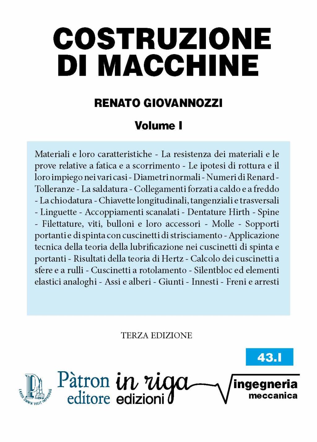 Renato Giovannozzi, Costruzione di macchine Vol I - Ebook in formato Kindle