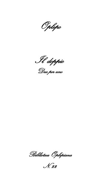 Raffaele Aragona, Sal Kierkia, Giuseppe Varaldo, Il doppio: Due per uno - Copertina flessibile