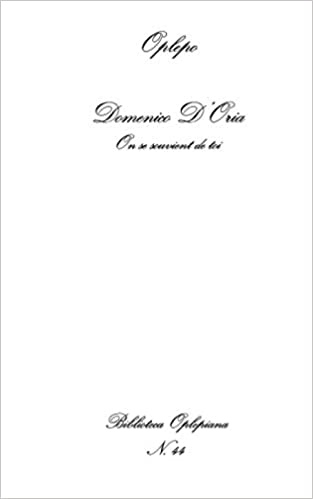 Oplepo, Domenico D'Oria: On se souvient de toi - Copertina flessibile